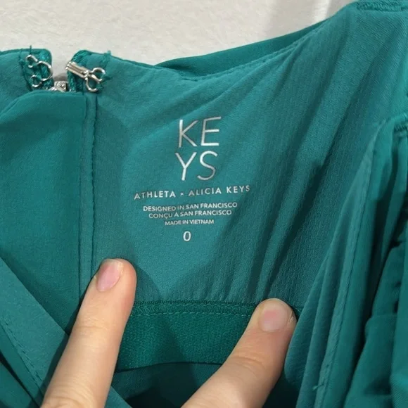NWT Athleta X Alicia Keys enlighten up teal jumpsuit - Picture 10 of 11